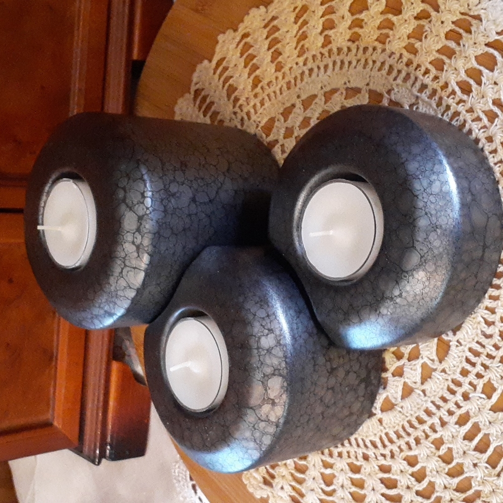 *VINTAGE* PARTYLITE "STEPPING STONES" TEALIGHT HOLDERS P7168